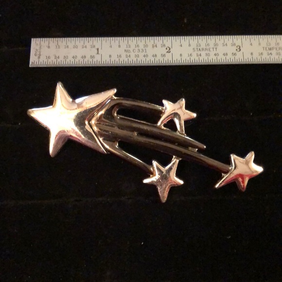 Jewelry - Silver/Greyish Black Shooting Star Brooch